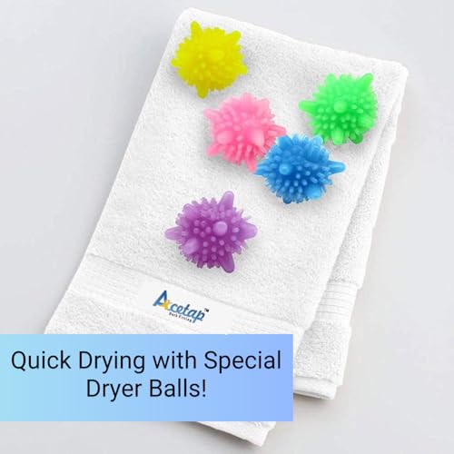 Image of Acetap Washing Machine Cleaner Balls, Reusable Scrubbing Laundry Balls, Tangle-Free Clothes Cleaning Ball, Enhances Washing Power, Prevents Wrinkles & Lint, Durable Washer Balls (Pack of 10)