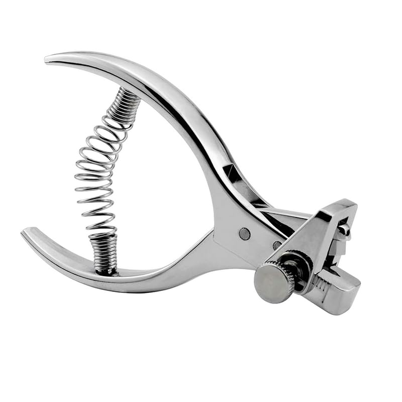 Punching Pliers Tearing Tear of Packaging Bag U Type/V Type Slot 2MM Cut Width Hole Puncher Notching Plier for Card Tailor (V Type)