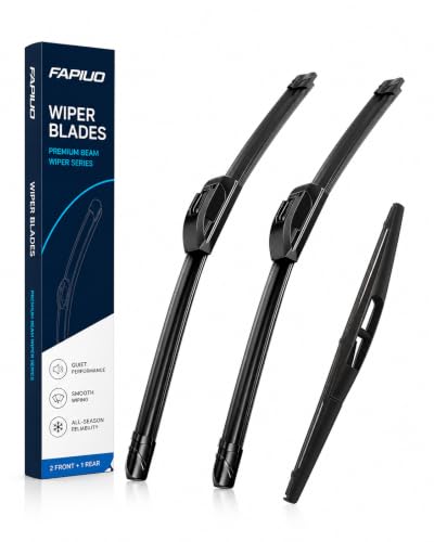 FAPIUO 26"+15"+10" Front and Rear Windshield Wiper Blades Replacement for Mazda CX-50 2023-2025, J-Hook/U-Hook (Set of 3)