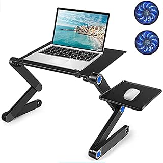 Adjustable Laptop Stand, Laptop Stand for Bed Portable Lap Desk Foldable Table Workstation