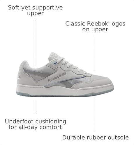 Reebok Reebok Unisex BB4000 II Sneaker, Grey1/Grey3/Y2k Blue, 5 Women/ 3.5 Men