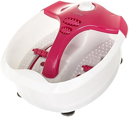 BDUK Deluxe Foot Spa - Luxury Electric Heated Multi-Function Foot Spa Therapy at Home with Infrared, Vibration Massage and Effervescent Bubbles (Pink)