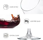 YANGNAY Wine Glasses (Set of 6, 20 Oz), Large Clear Burgundy Wine Glasses for Red Wine, Smooth Rim, Dishwasher Safe