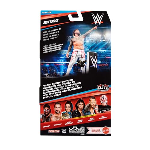 WWE Élite Jey Uso Figurine 15 cm avec accessoires Série 124 - vue 3