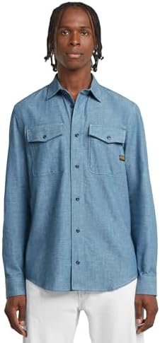 G-STAR Herren Marine Slim Hemd, Mehrfarben (Niagara/Milk D24963-D914-H052), S