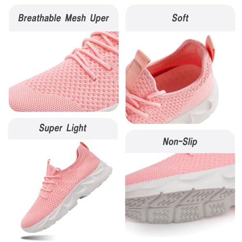 Image of DLWKIPV Womens Walking Shoes Slip On Sneakers Tennis Shoes Running Sport Workout Gym Shoes Athletic Non Slip Lightweight Breathable Fashion Casual Shoes for Travel Work