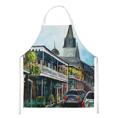 Caroline's Treasures MW1201APRON St Louis Cathedral Apron Cooking Kitchen Server Baking Crafts Gardening for Adult Women Men, Unisex, Large, Multicolor