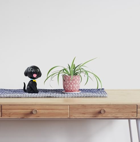 Image of AUGEN Cute Dog Black Bobblehead for Car Dashboard, Office Desk & Study Table (Pack of 1)