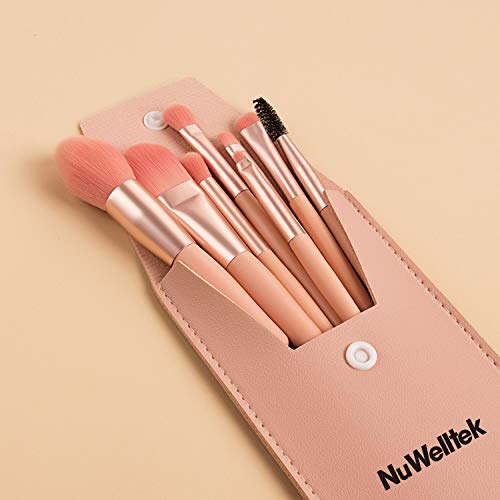 Nuwelltek Makeup Brushes Set Premium Synthetic Contour Concealers Foundation Powder Eye Shadows Makeup Brushes With Wooden Handle (Grey) #TOP5