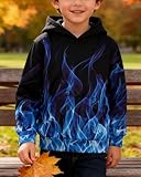 Goodstoworld Boys Girls Hoodies Funny Pullover Sweatshirts 3D Blue Printed Fleece Hoodie with Kangaroo Pocket for 13-16 Years - Image 2