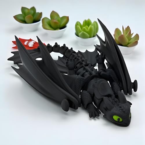 Image of Azoth Adorable Toothless Dragon - Night Fury & Light Fury Collectible Toy Set for Boys, Girls & Anime Lovers - Dragon Action Figure Teenagers & Toy Collectors (Couple Edition, Set of 2)