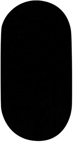 DBM IMPORTS - Pequeña almohadilla ovalada de terciopelo negro de 70 x 110in