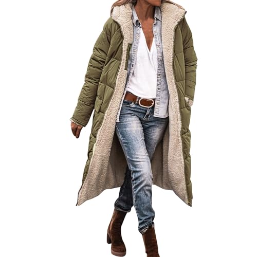 Veste d'hiver tendance pour femme manteau long chaud en polaire