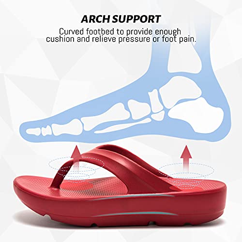 Image of FUNKYMONKEY Women's Comfort Flip Flops with Arch Support - Lightweight EVA Thong Sandals for Walking, Beach, and Daily Wear - Cushioned Footbed & Anti-Slip Sole
