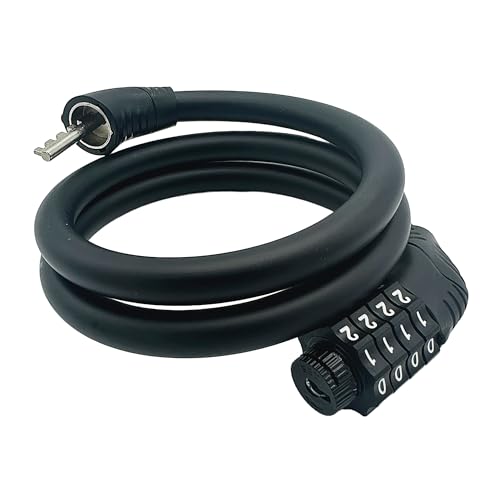 TIJAR Combination Bike Lock Cable, Heavy-Duty 4-Digit Resettable Code Lock | Anti-Theft Security with Alloy Core & Scratch-Proof Soft Plastic Cover | Water Proof Coating, Ideal for Bicycles & Gates - Image 3