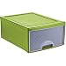 Produktbild Rotho Frontbox große Schubladenbox 1 Schub, Kunststoff (PP) BPA-frei, transparent/grün, (44,0 x 34,0 x 20,0 cm)