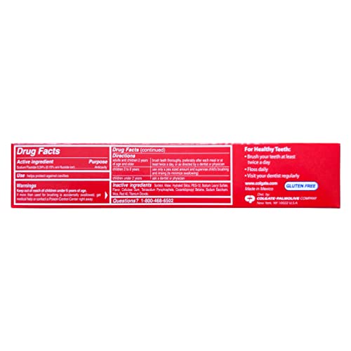 Colgate Cinnamint Fluoride Toothpaste with Cinnamon and Natural Mint Flavor, Deep Tooth and Gum Cleaning Gel with Gentle Whitening, Fights Cavities and Plaque, Kids and Adults, 5 Pack - image 3