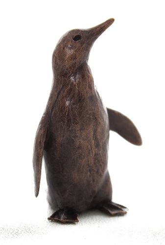Richard Cooper Bronze Bronze Butler & Peach - Solid Miniature Penguin