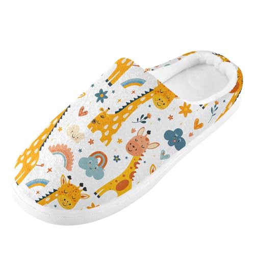 Womens Men's Cute Giraffe Slippers,Memory Foam Slippers for Home,Bedroom Slippers Fluffy Fuzzy Slippers House Shoes for Women Men 21344261
