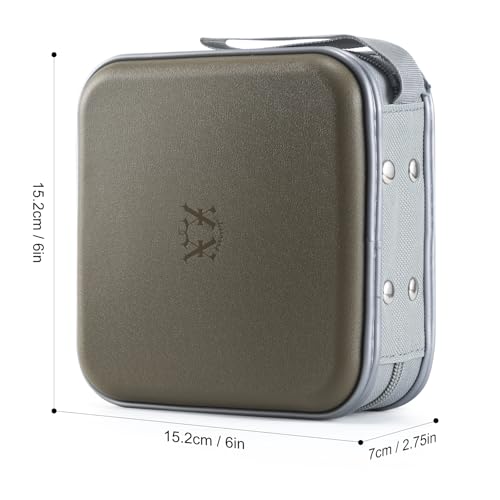image for alavisxf xx CD Case, 48 Capacity Hard Plastic DVD Case Portable Zipper