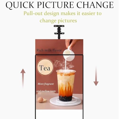 Caja de luz LED, tablero de menú digital montado en la pared, pantalla retroiluminada para publicidad en restaurantes y teatros