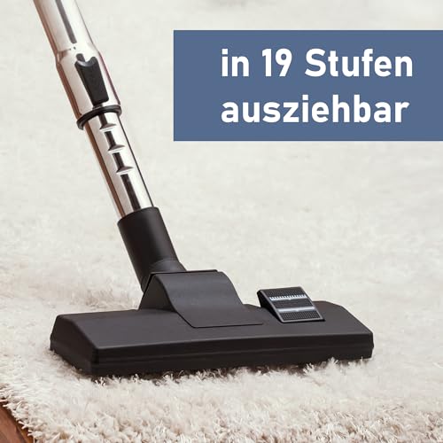 Staubsaugerladen.de Premium Staubsaugerrohr mit Klick-System, kompatibel mit Miele Staubsauger alle Modelle, universal Teleskoprohr 35mm, Ersatzteile, Saugrohr, z.B. S2 S4 S5 S6 S8 C1 C2 C3 CX1