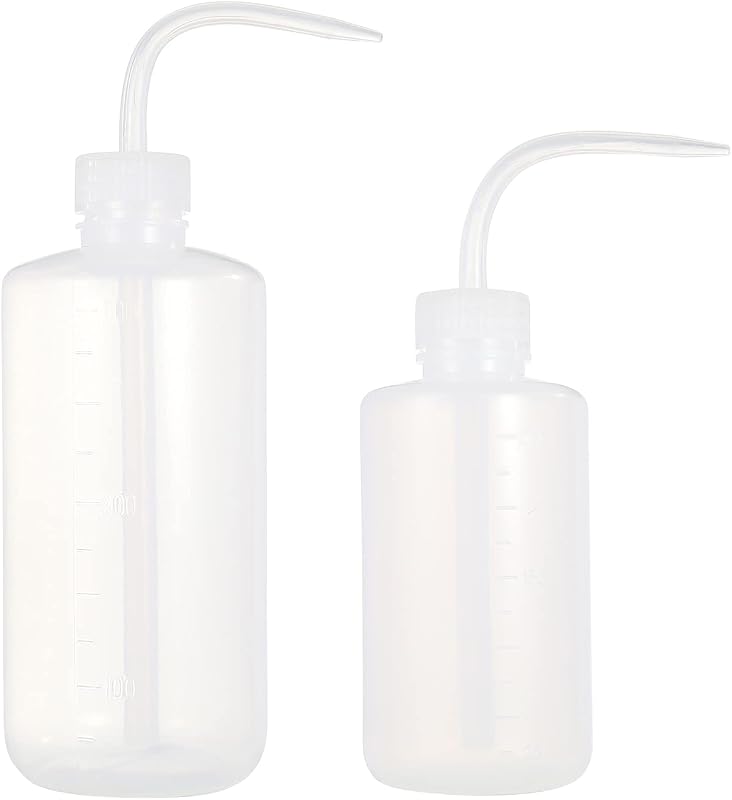 new star tattoo Frascos de pressão para tatuagem em plástico LDPE com bico estreito, 250 mL e 500 mL, pacote com 2