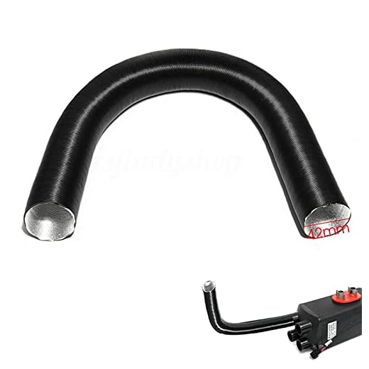 JJSCHMRC Manguera del conducto del calentador, 42/60/75mm Calentador caliente Estacionamiento Combustión Reparación de Repuesto Tubo de entrada de aire de la ondulación del coche