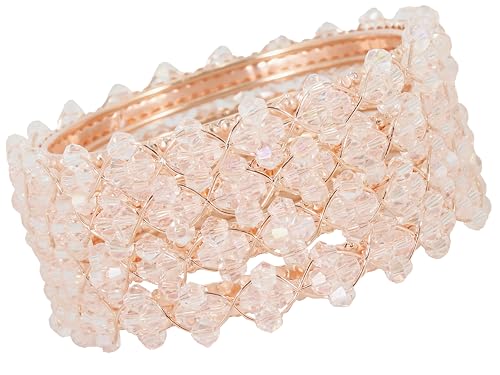 Image of NMII Stylish Pearls Beads Bangles Set For Women & Girls | Women's Bangles Bracelet | Metal Bangles Kada Set For Wedding, Party, Festival, Daily | Women's Fashion Jewellery- Set of 4