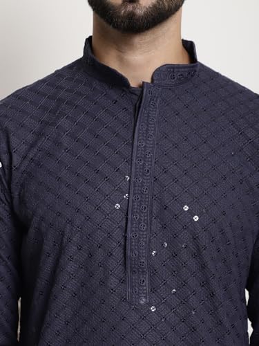 Image of SOJANYA (Since 1958 Men's Cotton Seqence Kurta & Pyjama with Nehrujacket