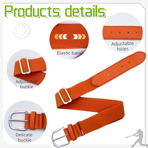 YFXQYFSH Cintos de beisebol, cintos de softball, elástico ajustável, meninos meninas (40.6 cm-81.3 c