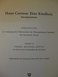  Hans Carossa: Eine Kindheit - Interpretation
