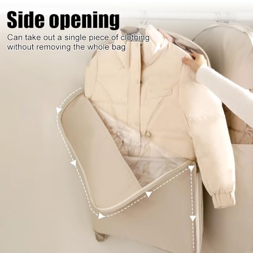 Hanging Garment Bag,Polyester Clothes Covers for Clothes Shirt Jacket Suit Sweater Winter Coat Storage (58 * 130cm) 5