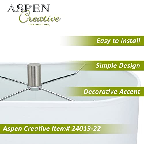 Aspen Creative Corporation 24019-22 Steel Lamp Finial In Brushed Nickel Finish thumb #6