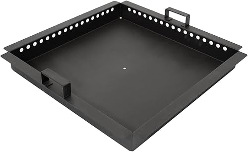 Miniatura 6 de Blue Sky Outdoor Living Fogata cuadrada sin humo de 28 pulgadas para patio, con pantalla de chispas y elevación de pantalla