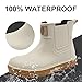 HSBDNZQ Unisex Adults Rain Boots, Khaki, Size 10 Women/9 Men, Bootie, Flat Heel, Pull-On, Round Toe, Ankle-High, Casual, Neoprene Insole, Rubber Sole, Waterproof, Anti-Slip, Comfortable, Fashionable