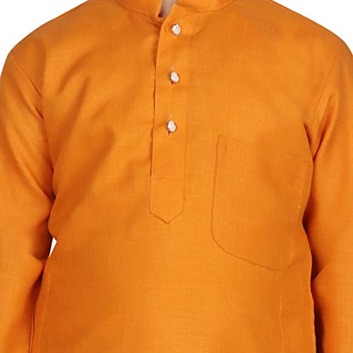 Image of SG YUVRAJ Raw Silk Kurta Set for Boys