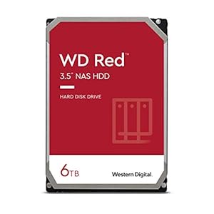 Western Digita WD Red interne Festplatte 6 TB (3,5 Zoll, NAS Festplatte, 5400U/min, SATA 6 Gbit/s, NASware-Technologie…