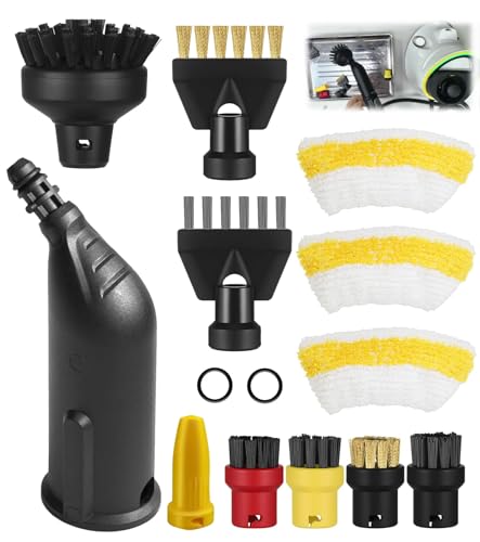 ZHEHNSA 14 piezas para limpiador de vapor Karcher SC1 SC3 SC5 SC4 SC2 accesorios, para accesorios Karcher SC1 SC3 SC5 SC4 SC2 juego de piezas de repuesto, incluye boquilla alargada, boquilla curvada