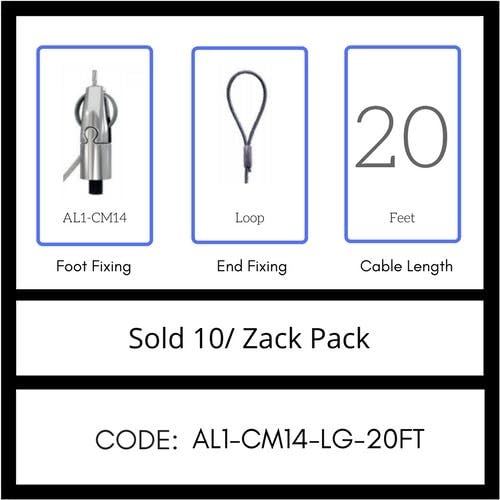 Gripple UL Approved Angel Integrated Hook Hanger, Sold 10/Zack Pack, Made in USA (AL1-ISH-LG-20FT)