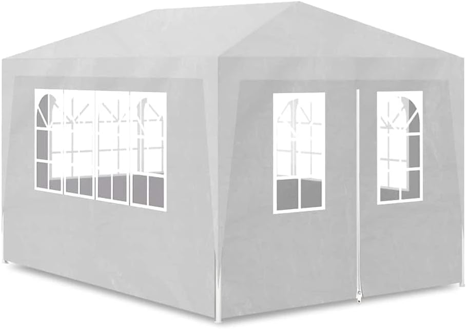vidaXL White Party Tent 10'x13' - UV and Water-Resistant Garden