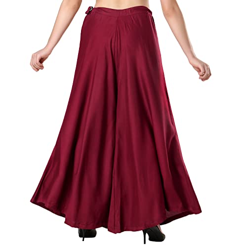 Image of Super Soft Flared Solid Rayon Sharara In 10 Attractive Colours For Women's And Girl's
