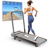 Walking Pad with 10% Incline Upgrade 3.5HP Low Noise Walking Pad Treadmill with Handle Bar 4 in 1 Portable Under Desk Treadmills for Home/Office