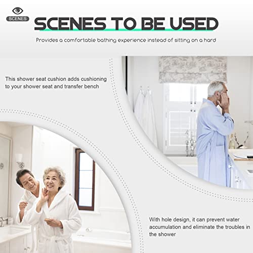 Healeved Bath Foam Cushion Shower Seats Bathtub Cushion Warm Bath Stools Cover Kneeling Mat For Elderly Senior Handicap Transfer Benches Bath Chair #TOP6