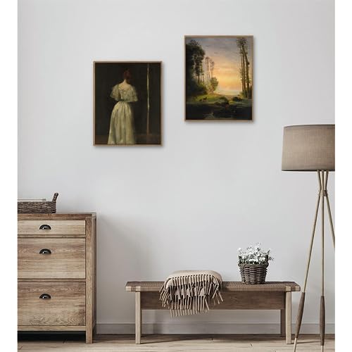 Creoate Framed Wall Art For Home Decor Seventeenth Century Lady By William Merritt Chase Classical Painting Canvas Prints Farmhouse Wall Decor For Bedroom Bathroom Decor Wall Art #TOP4