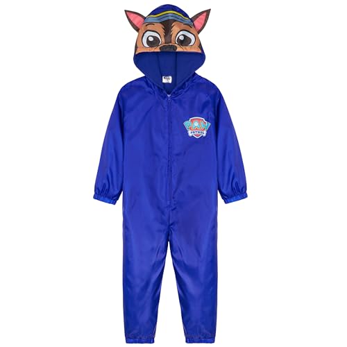 Get Trend Paw Patrol Rain Suit for Kids, Toddlers, Fleece Lined Waterproof Fishing Coveralls, Rain Gear Gifts for Boys Girls (5-6 Years, Blue Paw Patrol)
