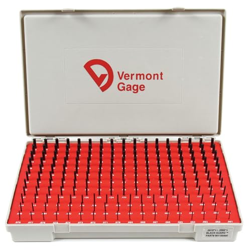 Pin Gage Set, Plus, 0.061-0.250 In, Black