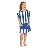 Dock & Bay Poncho con Capucha - para niños - Súper Absorbente, de Secado rápido - Incluye Bolsa - Cabana - Whitsunday Blue, Extra Small (Age 2 to 4)