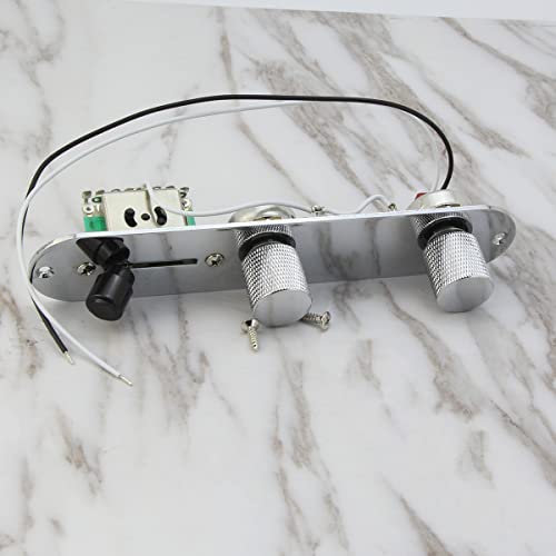 Fleor Chrome Loaded Switch Control Plate With Wiring Harness Knobs Fit Fender Telecaster Guitar #TOP2