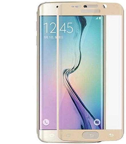 REY Protector de Pantalla para Samsung Galaxy S6 Edge Plus Oro Curvo Cristal Vidrio Templado Premium